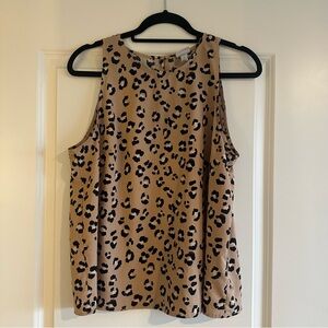 TARGET A NEW DAY Leopard Print Sleeveless Top